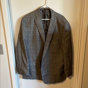 Men's Gray Plaid Blazer